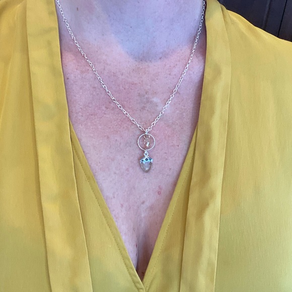 Rhema Jewels SWARVOSKI Golden Quartz Neckalace - Picture 4 of 15